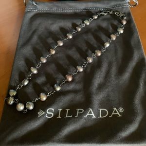 Silpada💕 Amethyst & Sterling Silver ‘pearl’ style necklace